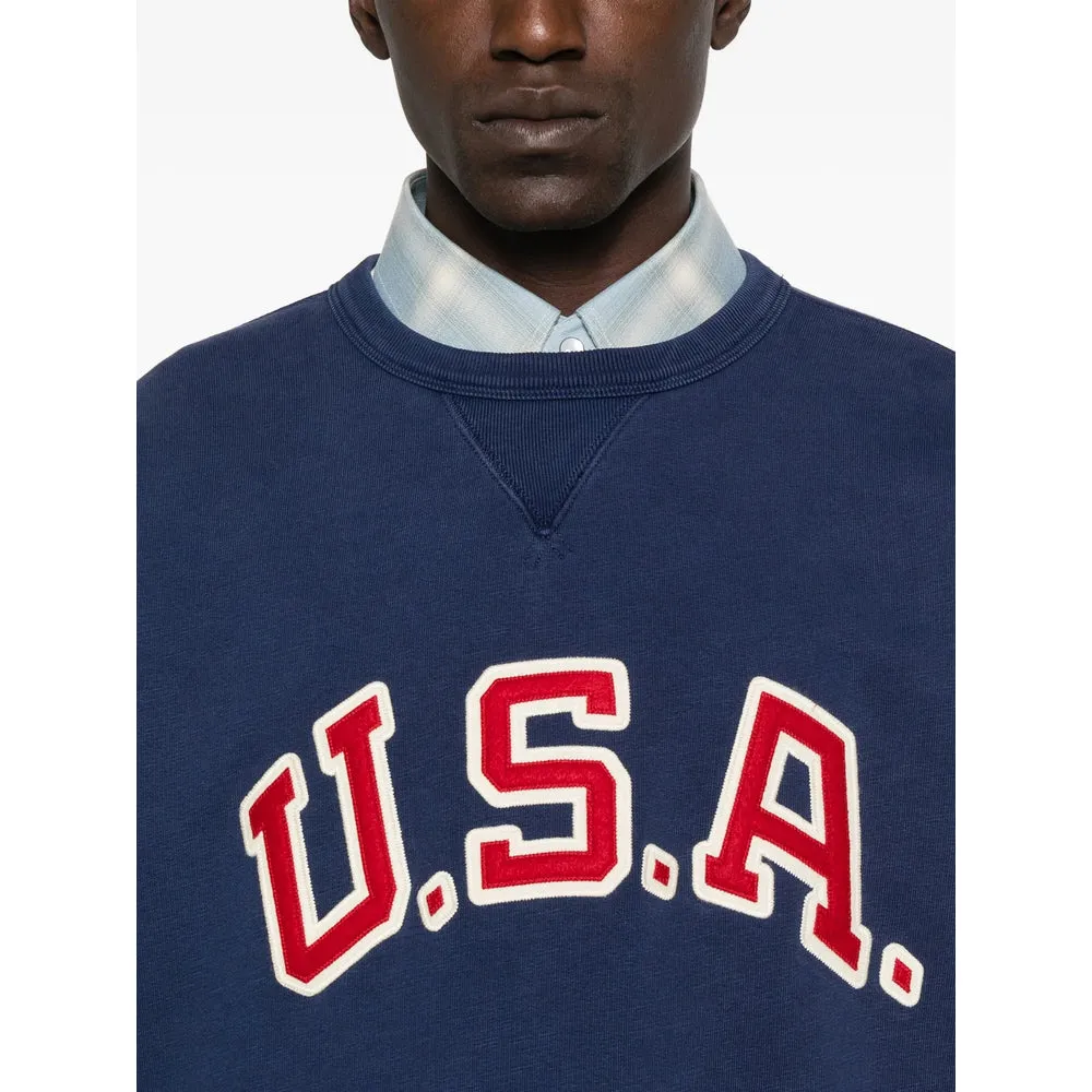 Navy Blue Crew Neck Sweatshirt sold by Lord & Taylor product image thumbnail 5