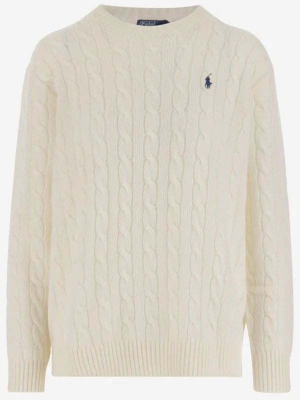 Wool and Cashmere Logo Sweater sold by Lord & Taylor