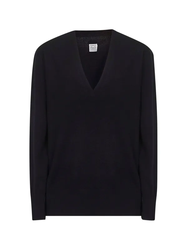 Black Cashmere V-Neck Sweater sold by Lord & Taylor
