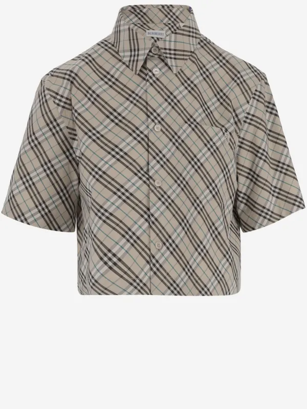 Cropped Cotton Check Shirt sold by Lord & Taylor