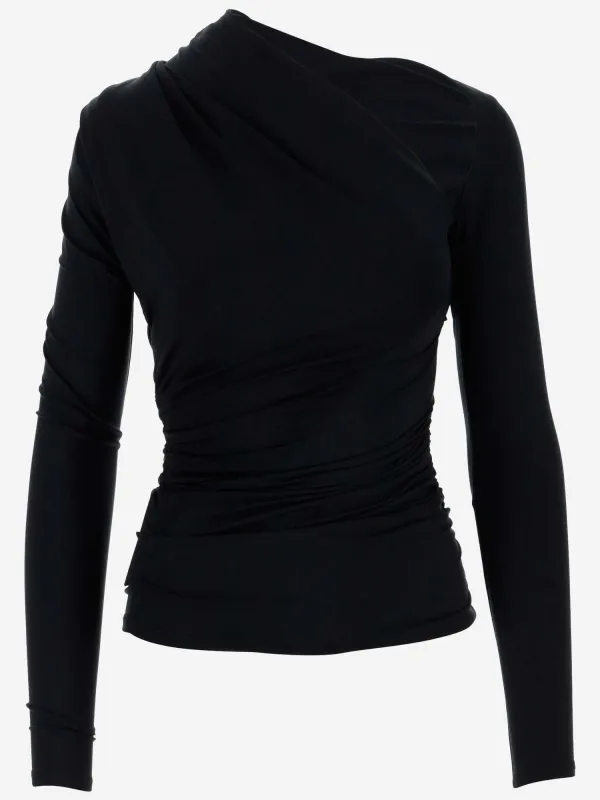 Asymmetrical Cupro-Blend Top sold by Lord & Taylor