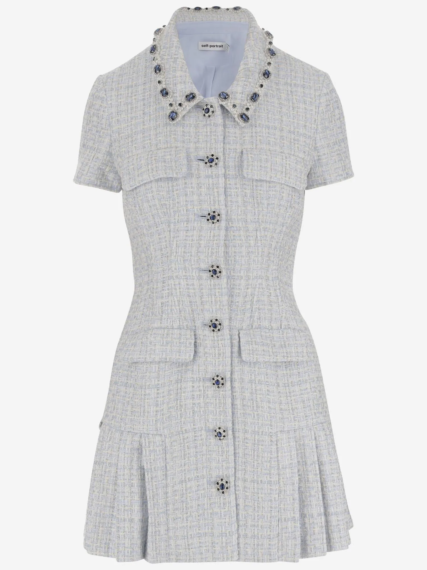 Bouclé Mini Dress with Rhinestone Trim sold by Lord & Taylor product image thumbnail 2