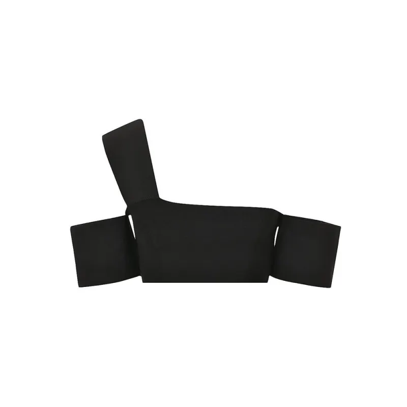 Black Elastane Tank Tops made by Alexander McQueen