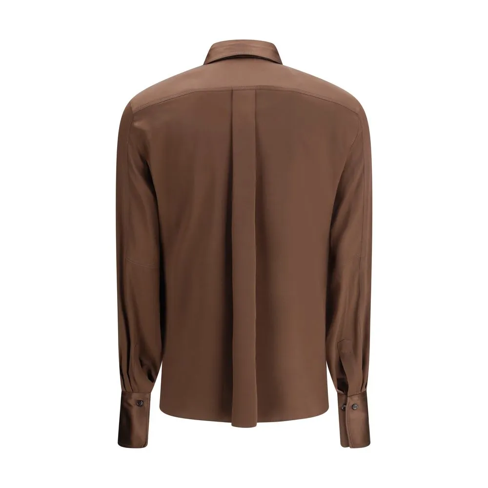 Brown Silk Dress Shirt sold by Lord & Taylor product image thumbnail 2