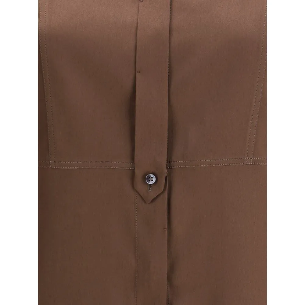 Brown Silk Dress Shirt sold by Lord & Taylor product image thumbnail 3