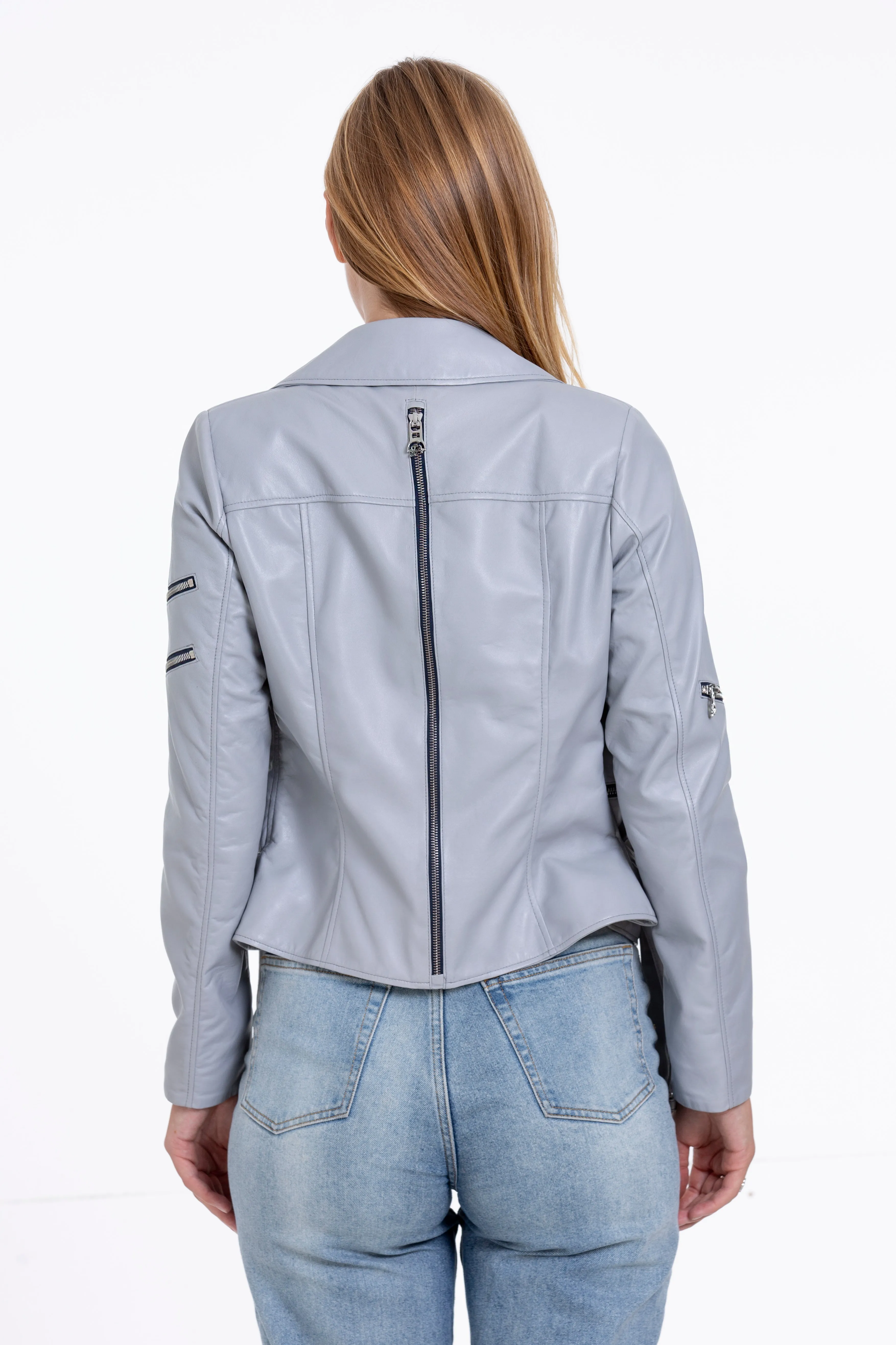 The Rodos Leather Gray Jacket sold by Lord & Taylor product image thumbnail 5