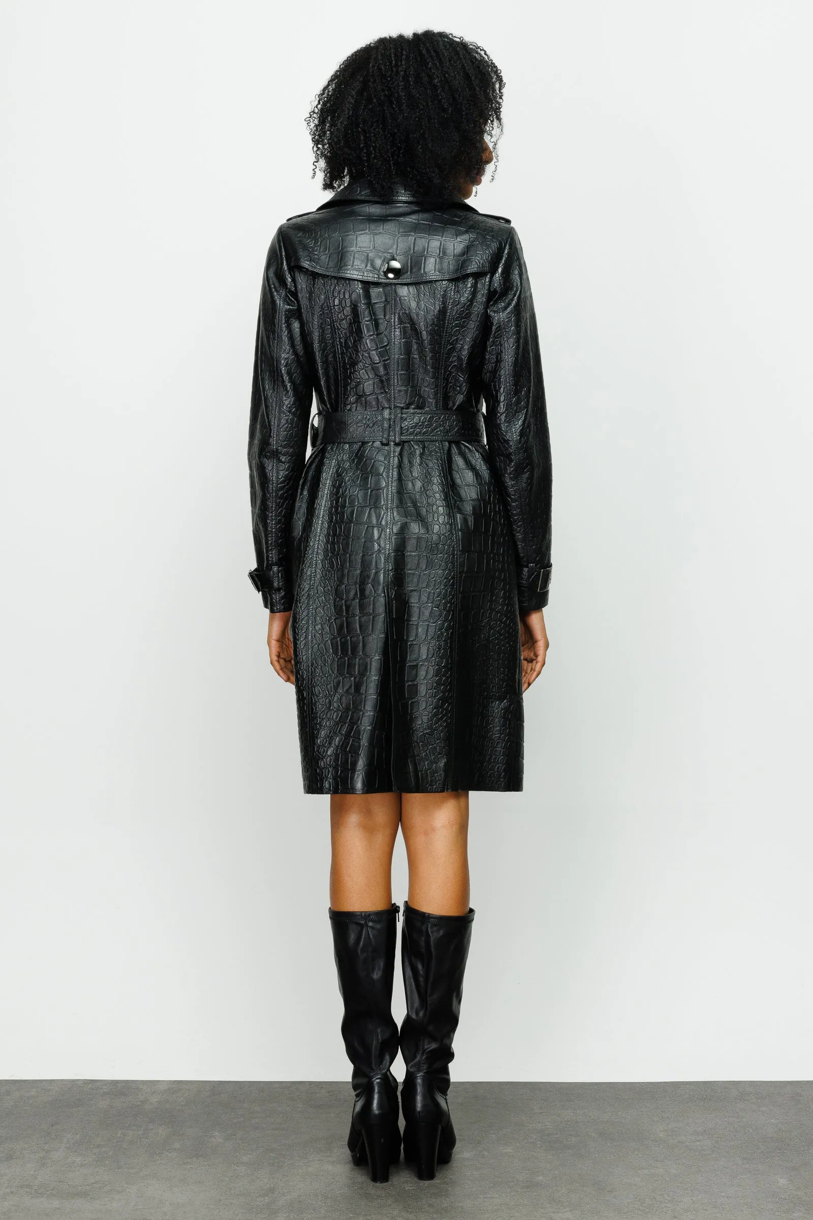 The Folcata Black Leather Women Jacket sold by Lord & Taylor product image thumbnail 4