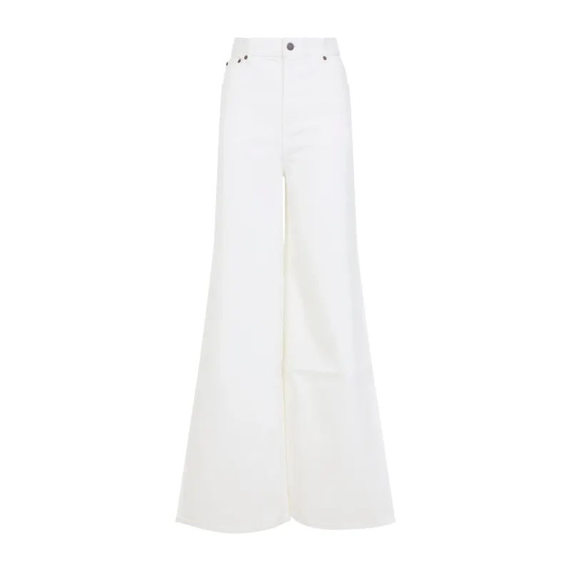 HIGH-RISE WIDE-LEG JEANS IN DENIM sold by Lord & Taylor