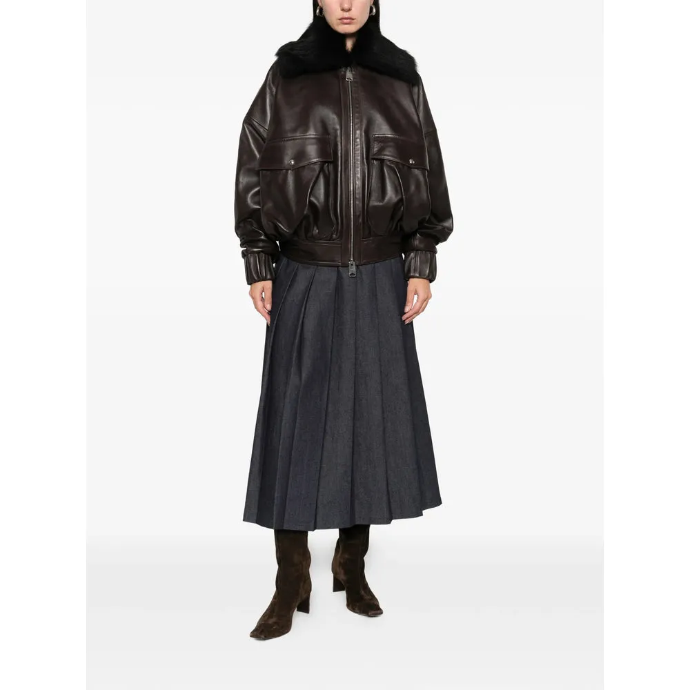 Leather Outerwear with Fur Collar sold by Lord & Taylor product image thumbnail 2