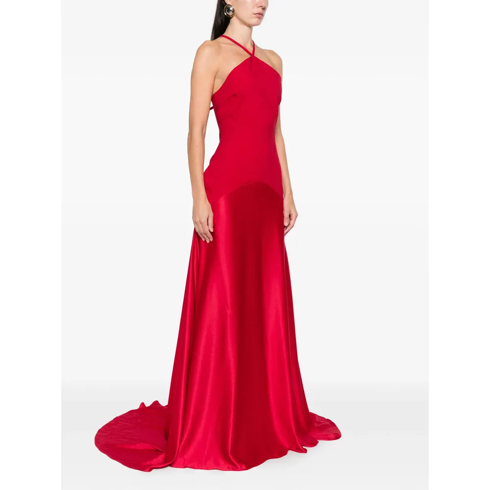Red Halter Neck Asymmetric Dress sold by Lord & Taylor product image thumbnail 2