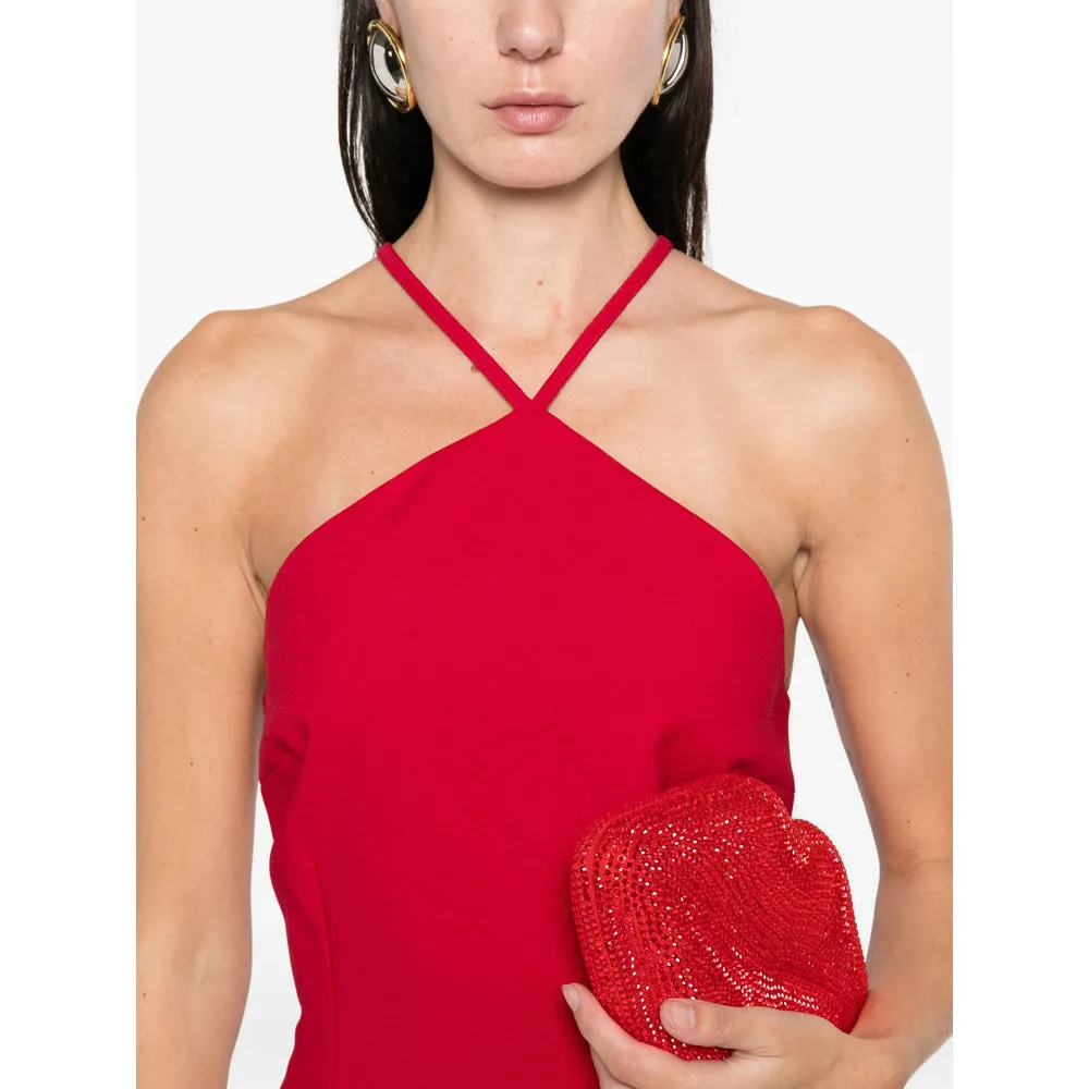 Red Halter Neck Asymmetric Dress sold by Lord & Taylor product image thumbnail 3