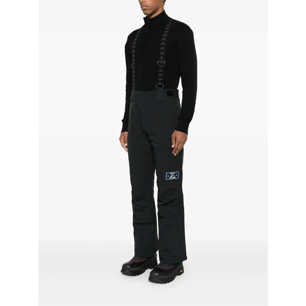 Black Flared Trousers with Logo Patch sold by Lord & Taylor product image thumbnail 4