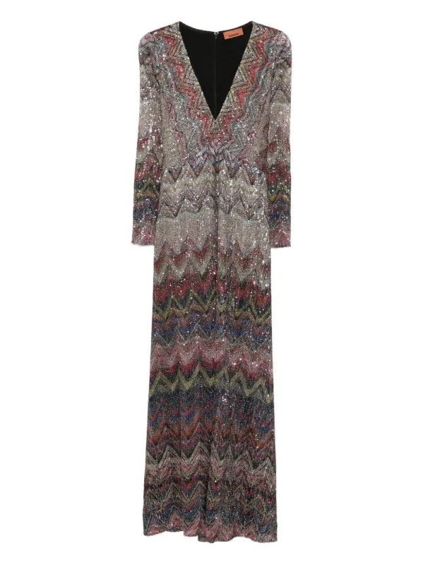 Missoni V-Neck Dress with Embroidered Sequins sold by Lord & Taylor