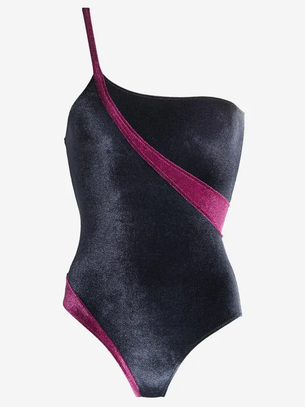 Color Block One-Shoulder Swimsuit sold by Lord & Taylor