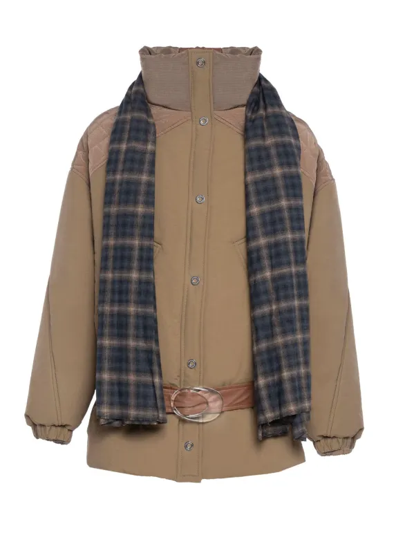 Amy Down Jacket with Removable Scarf sold by Lord & Taylor