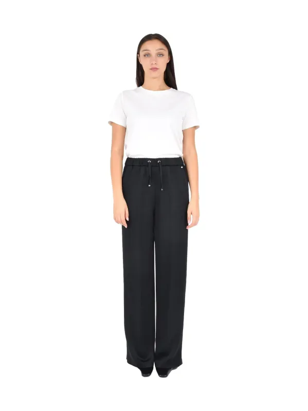 Black Trousers with Grosgrain Drawstring sold by Lord & Taylor