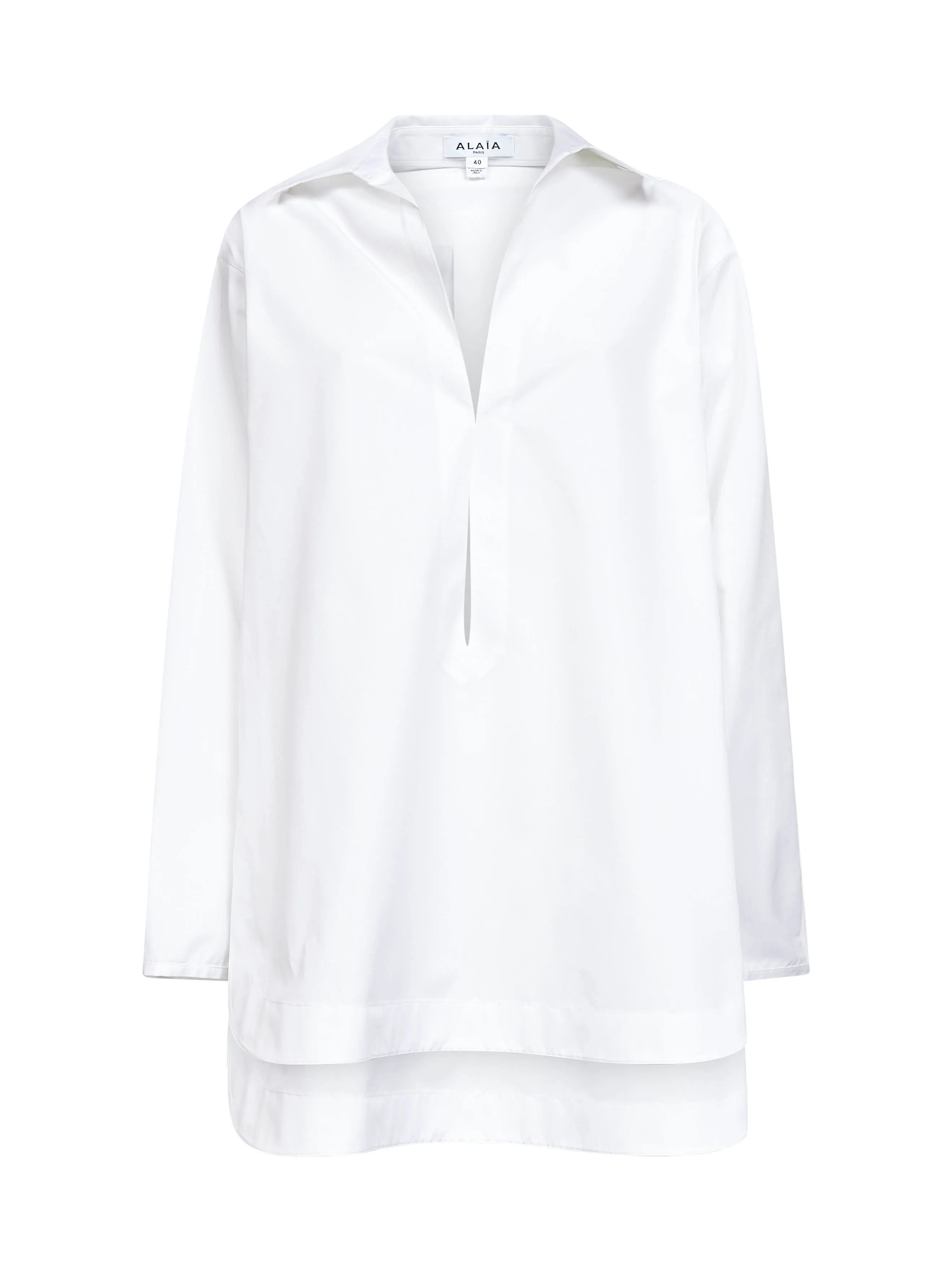 White Cotton Poplin Tunic Mini Dress sold by Lord & Taylor