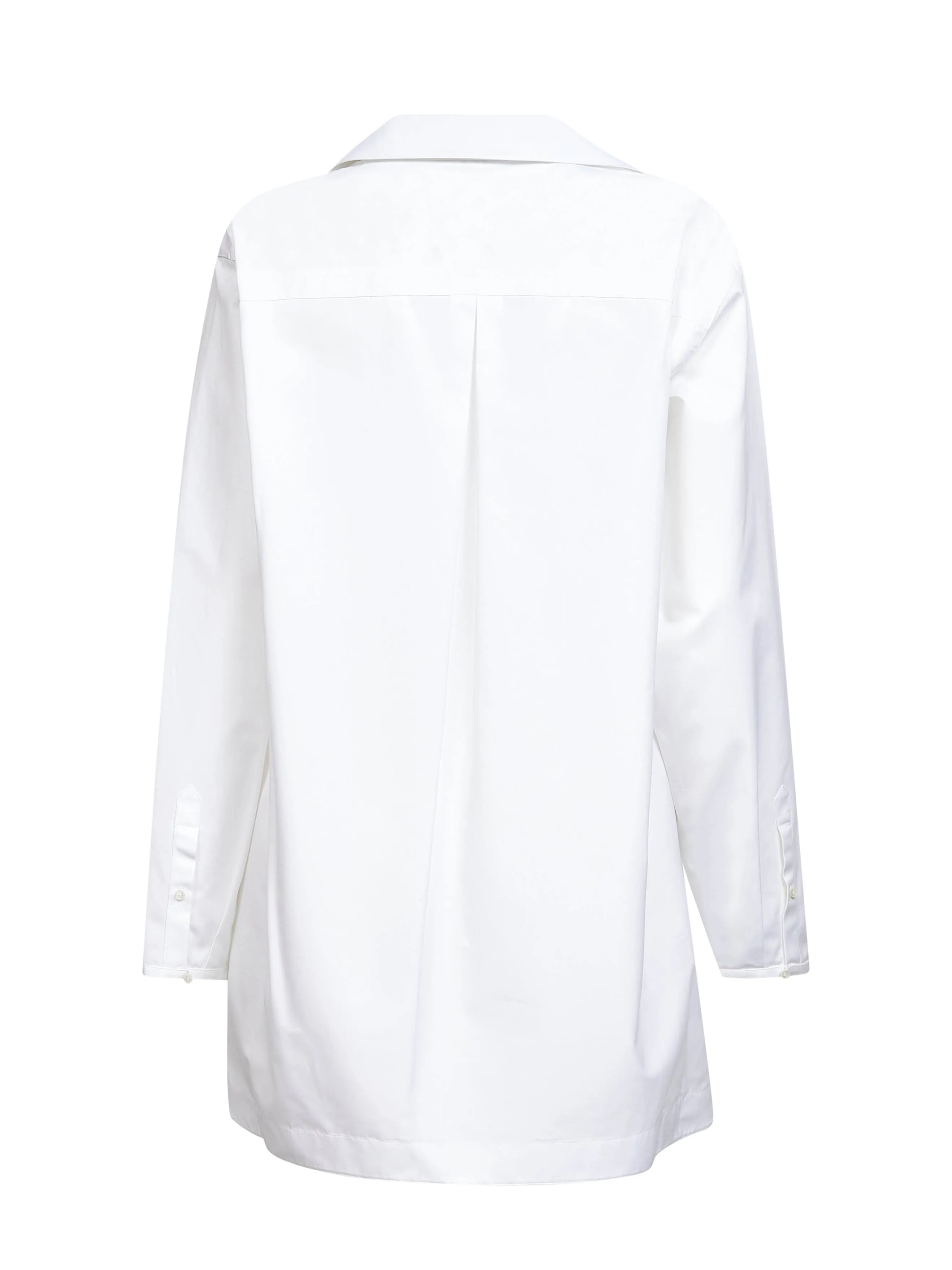 White Cotton Poplin Tunic Mini Dress sold by Lord & Taylor product image thumbnail 2