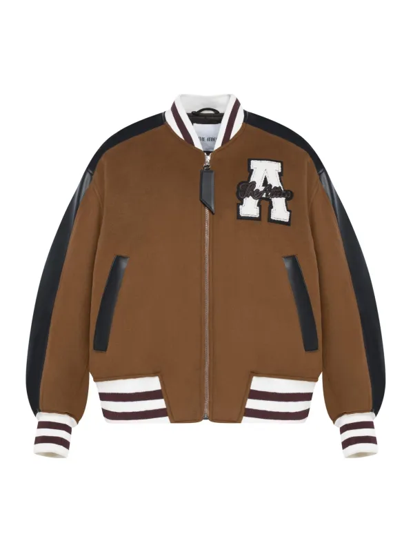 Oversized Camel Jacket with Logo Details made by The Attico