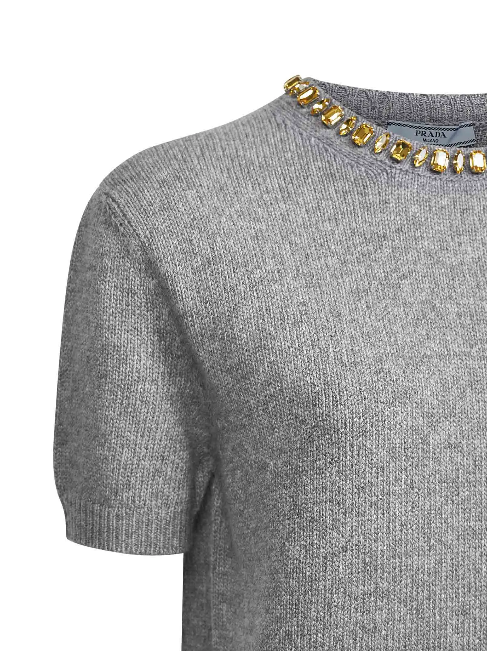 Grey Wool and Cashmere Embellished Sweater sold by Lord & Taylor product image thumbnail 3