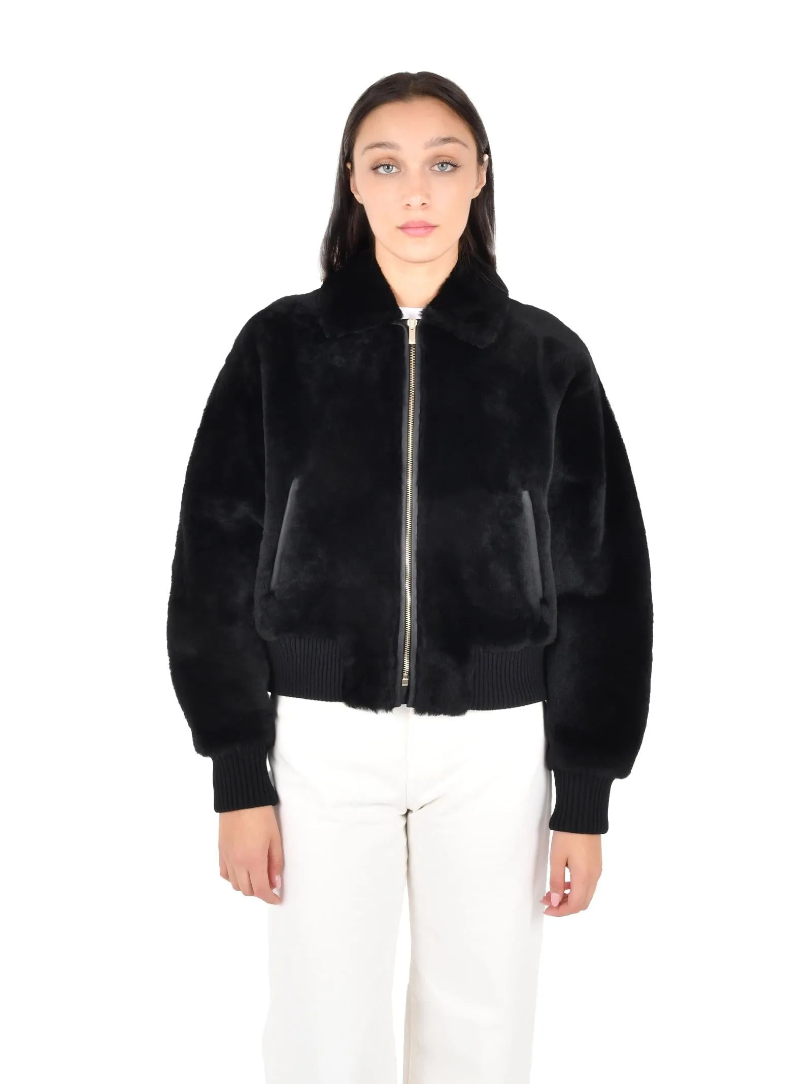 Front Zip Closure Black Jacket sold by Lord & Taylor product image thumbnail 3