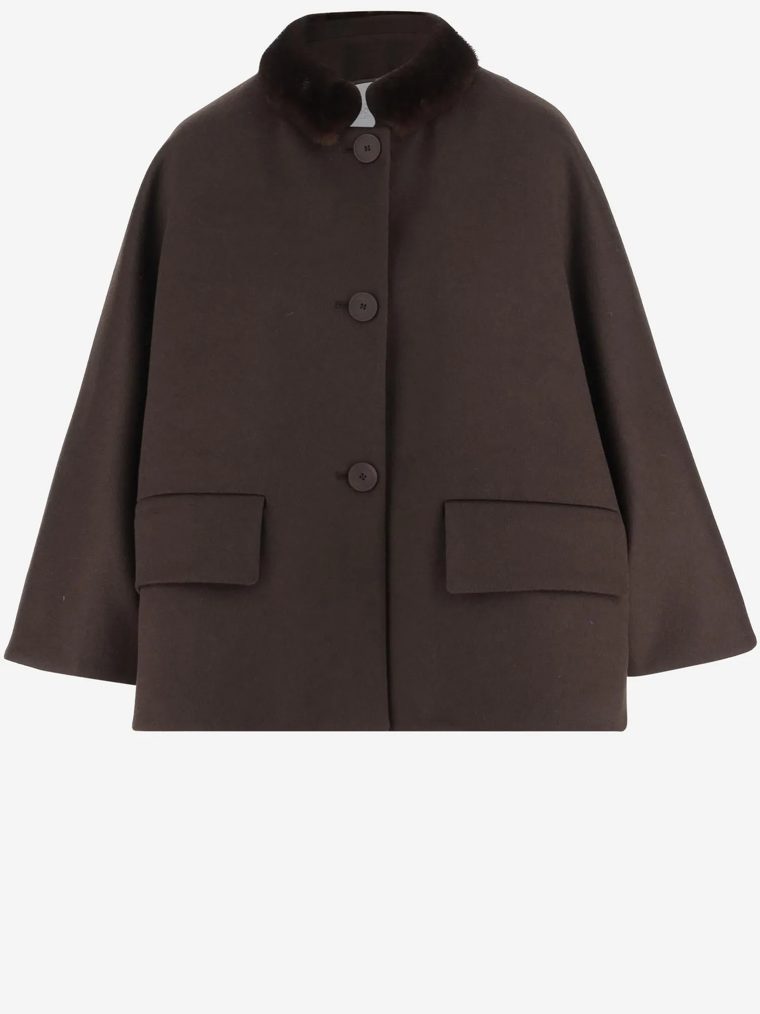 Wool Blend Jacket with Mink Collar sold by Lord & Taylor