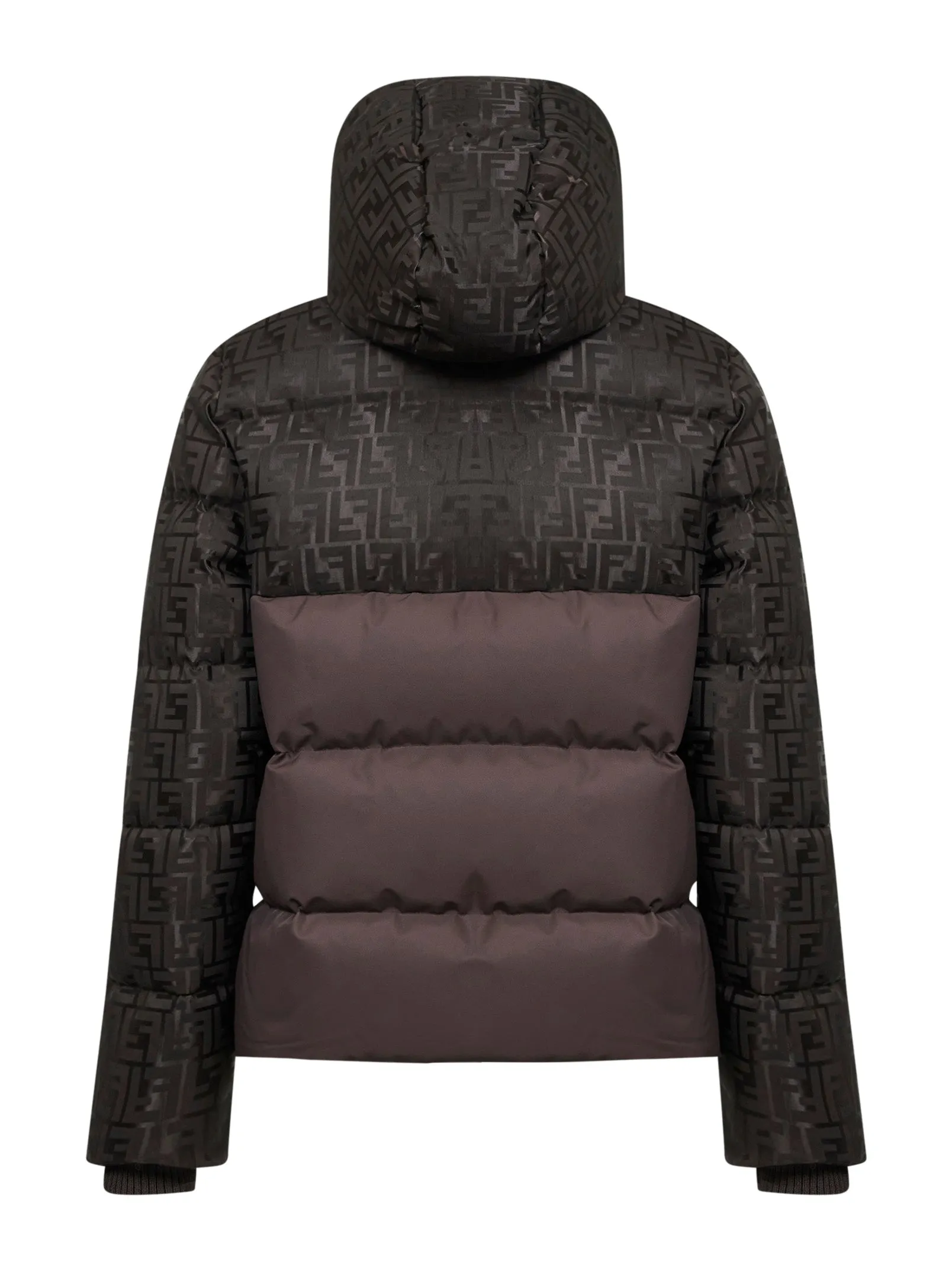 Brown FF Nylon Hooded Down Jacket sold by Lord & Taylor product image thumbnail 2