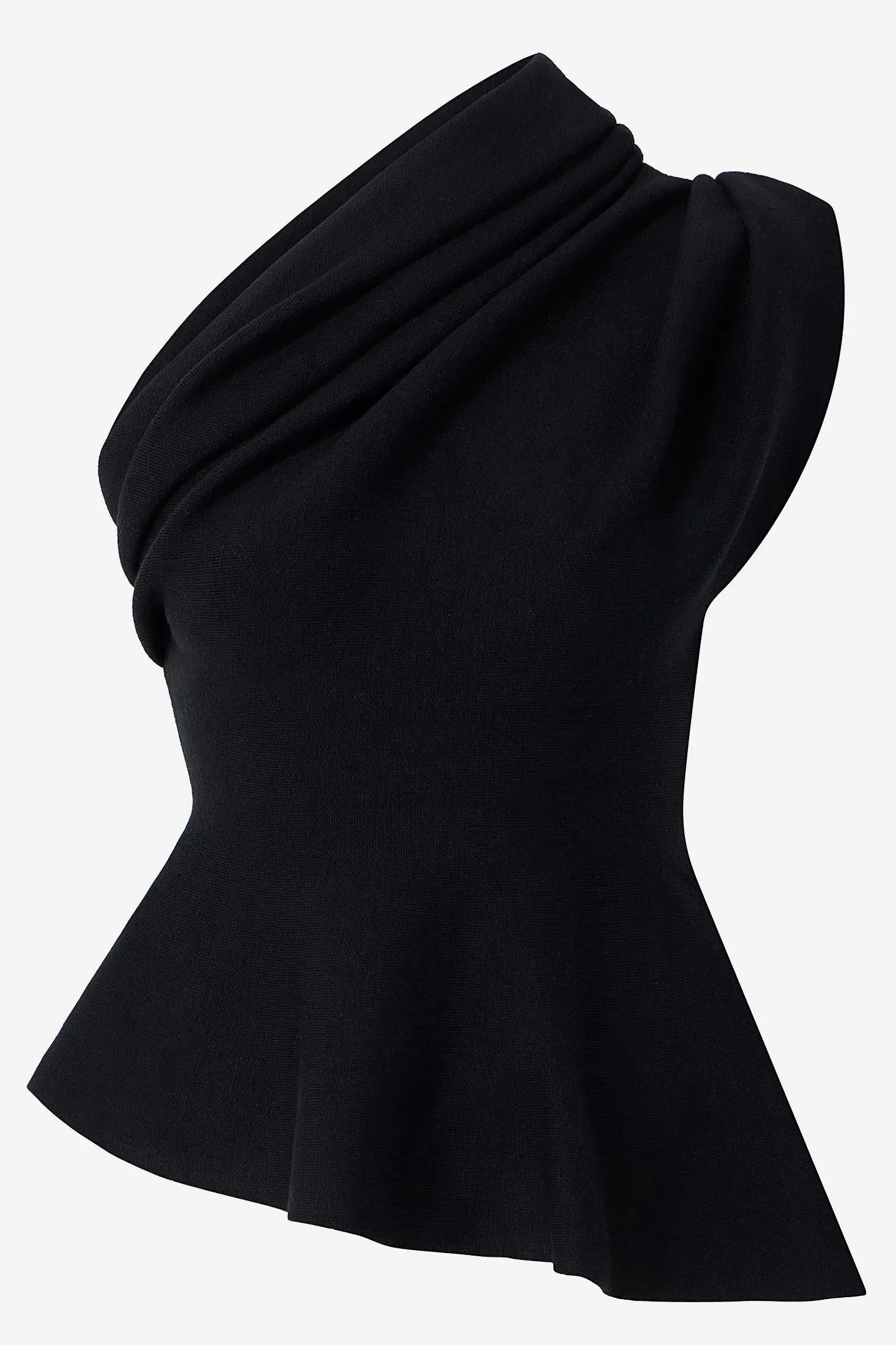 Top in Merino Wool with Asymmetrical Neckline sold by Lord & Taylor product image thumbnail 3