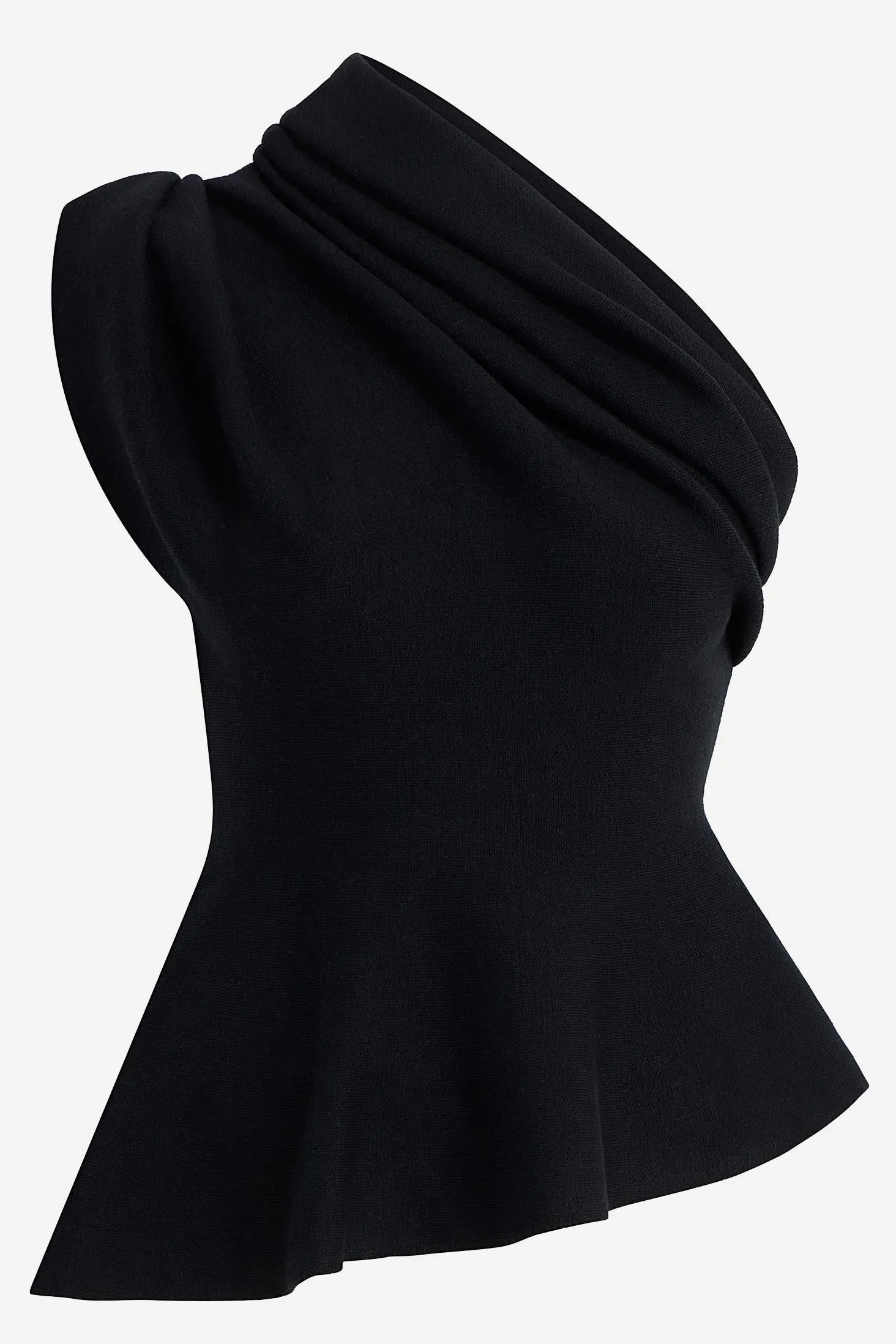 Top in Merino Wool with Asymmetrical Neckline sold by Lord & Taylor