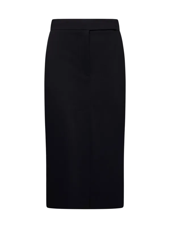 Black Gabardine Midi Pencil Skirt sold by Lord & Taylor