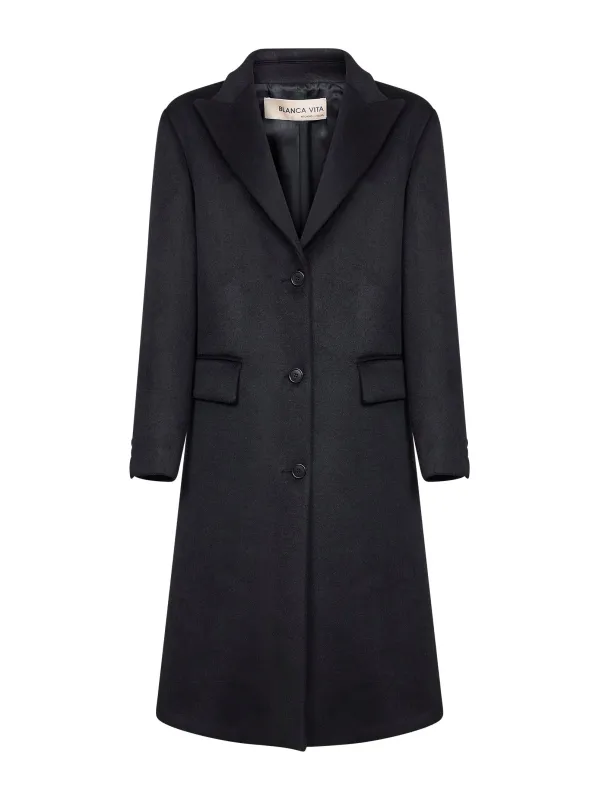 Black Wool Blend Clojy Single-Breasted Coat sold by Lord & Taylor