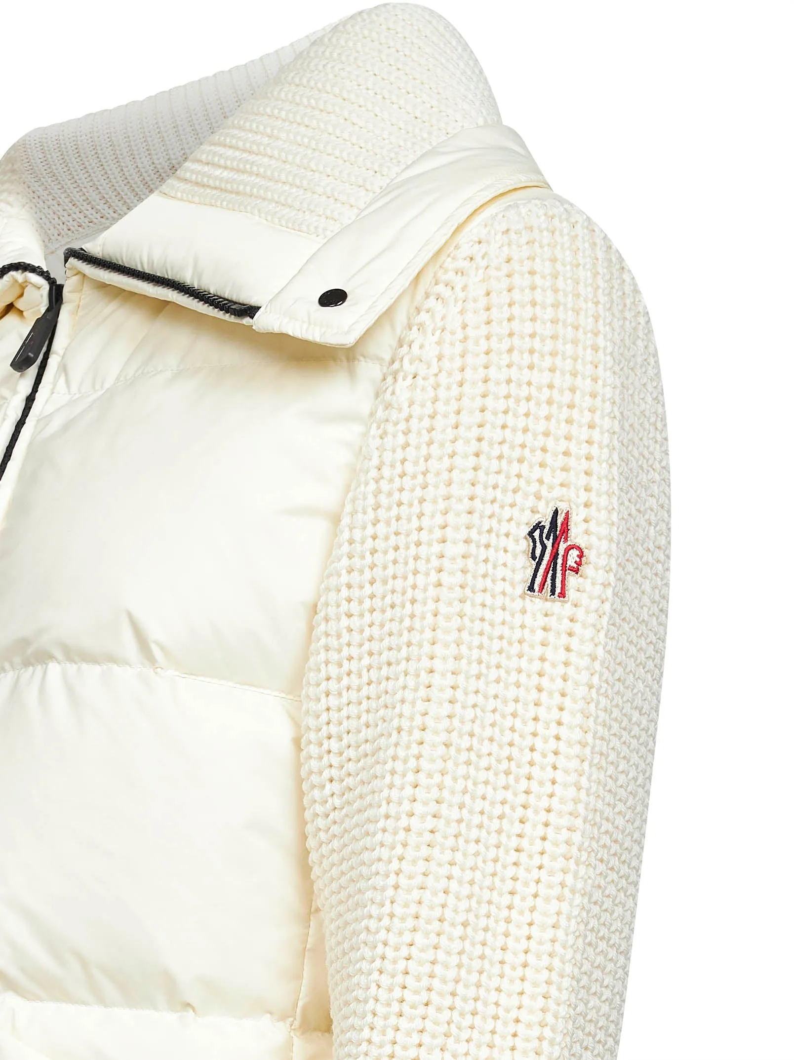 White Wool Zip-Up Padded Cardigan sold by Lord & Taylor product image thumbnail 3