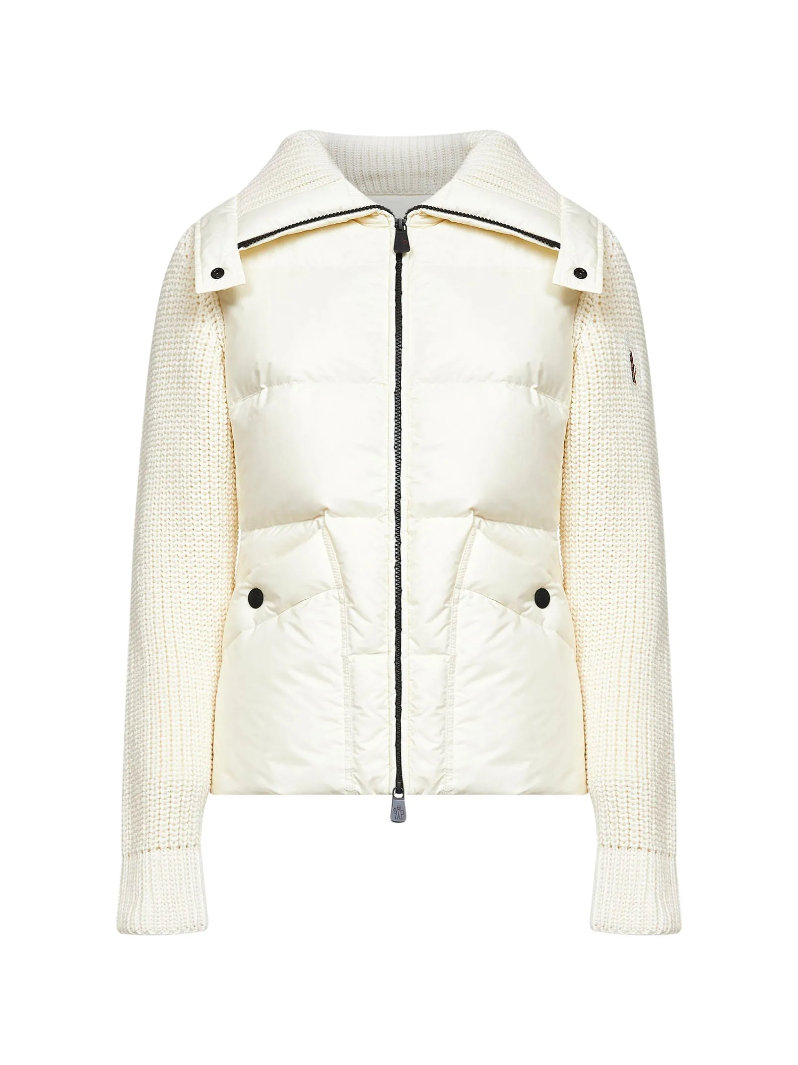 White Wool Zip-Up Padded Cardigan sold by Lord & Taylor