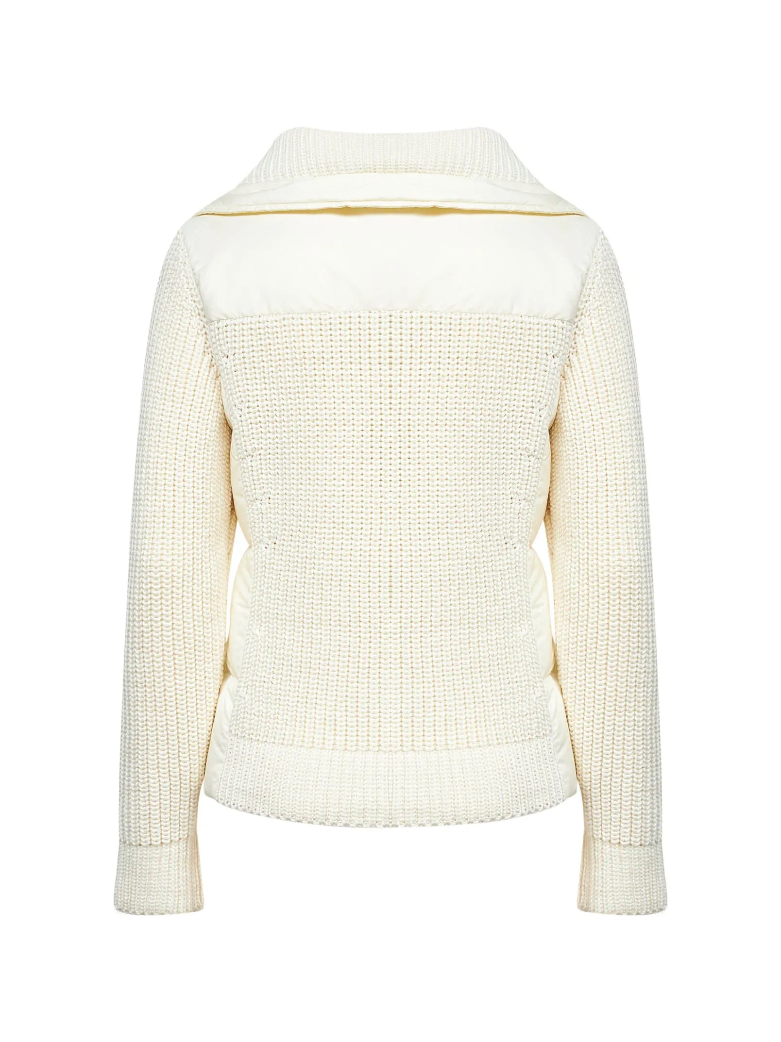 White Wool Zip-Up Padded Cardigan sold by Lord & Taylor product image thumbnail 2
