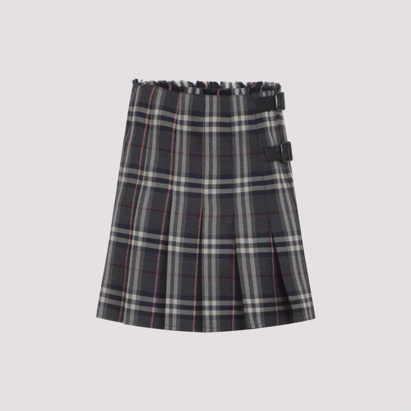 GREY CHECK WOOL MINI SKIRT sold by Lord & Taylor
