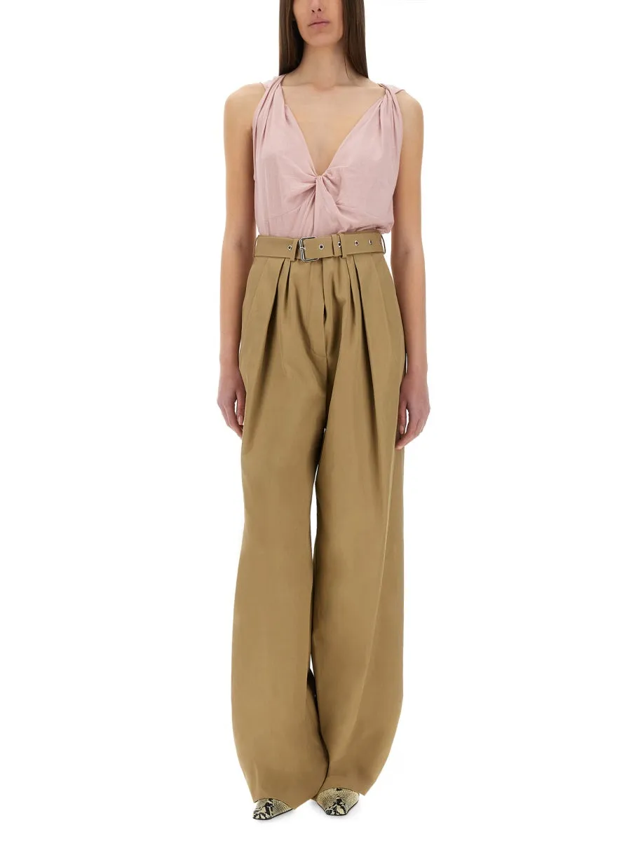 WIDELEG PANTS WITH BELT sold by Lord & Taylor product image thumbnail 2