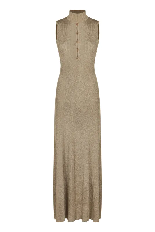 GOLD VISCOSE DRESS sold by Lord & Taylor