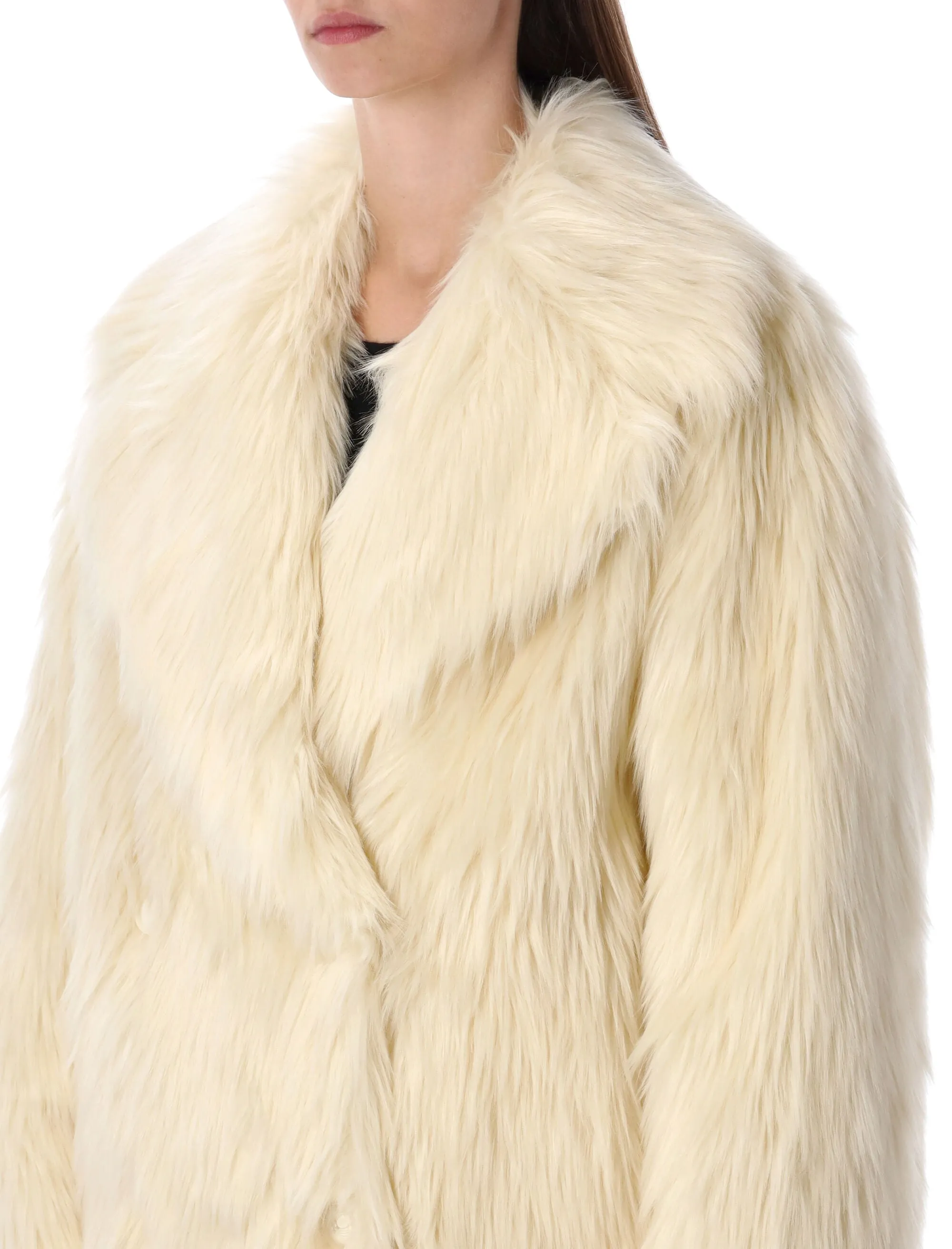 WHITE ACRYLIC FUR COAT sold by Lord & Taylor product image thumbnail 3
