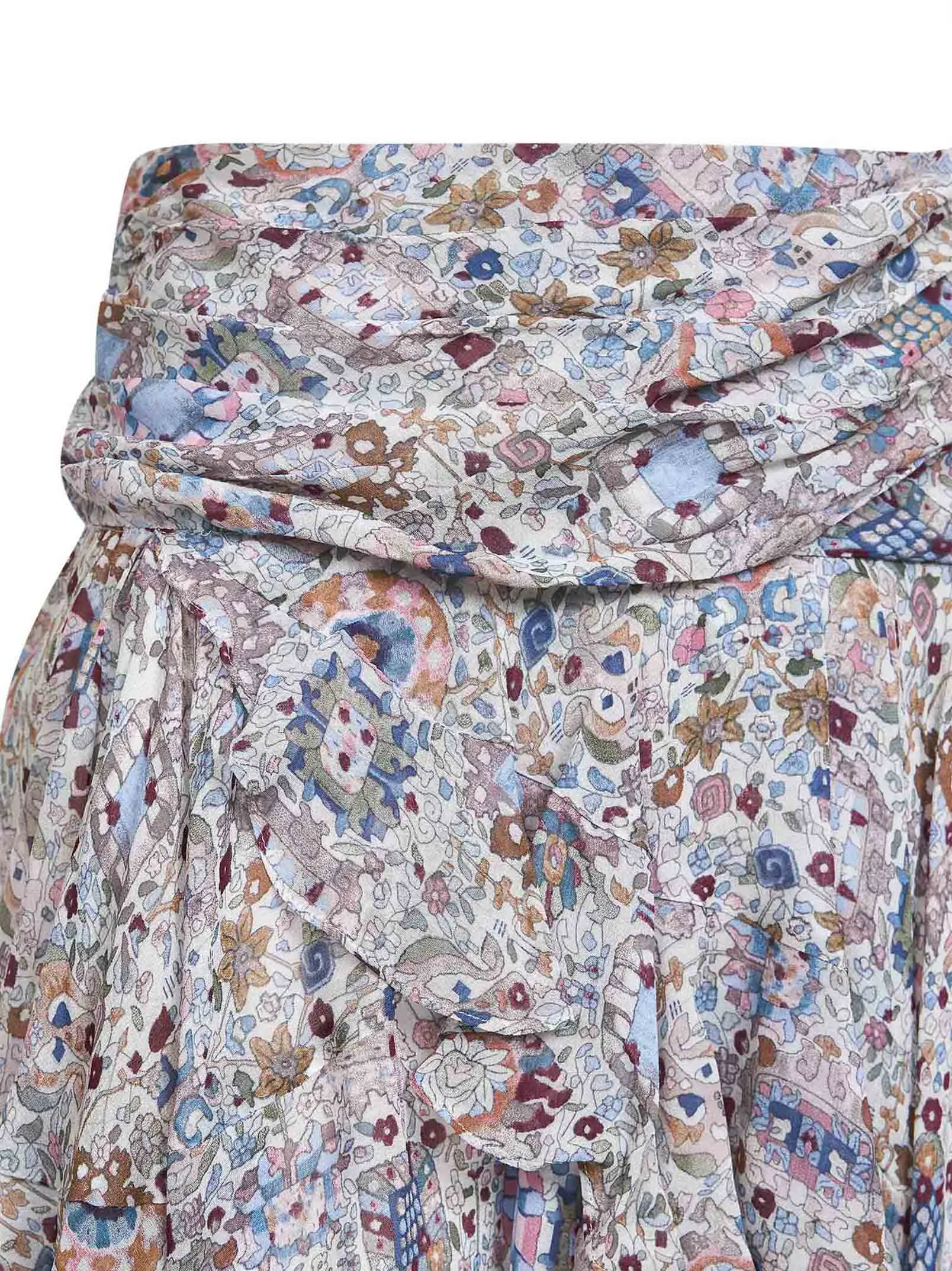 Ecru Printed Georgette Miniskirt sold by Lord & Taylor product image thumbnail 3