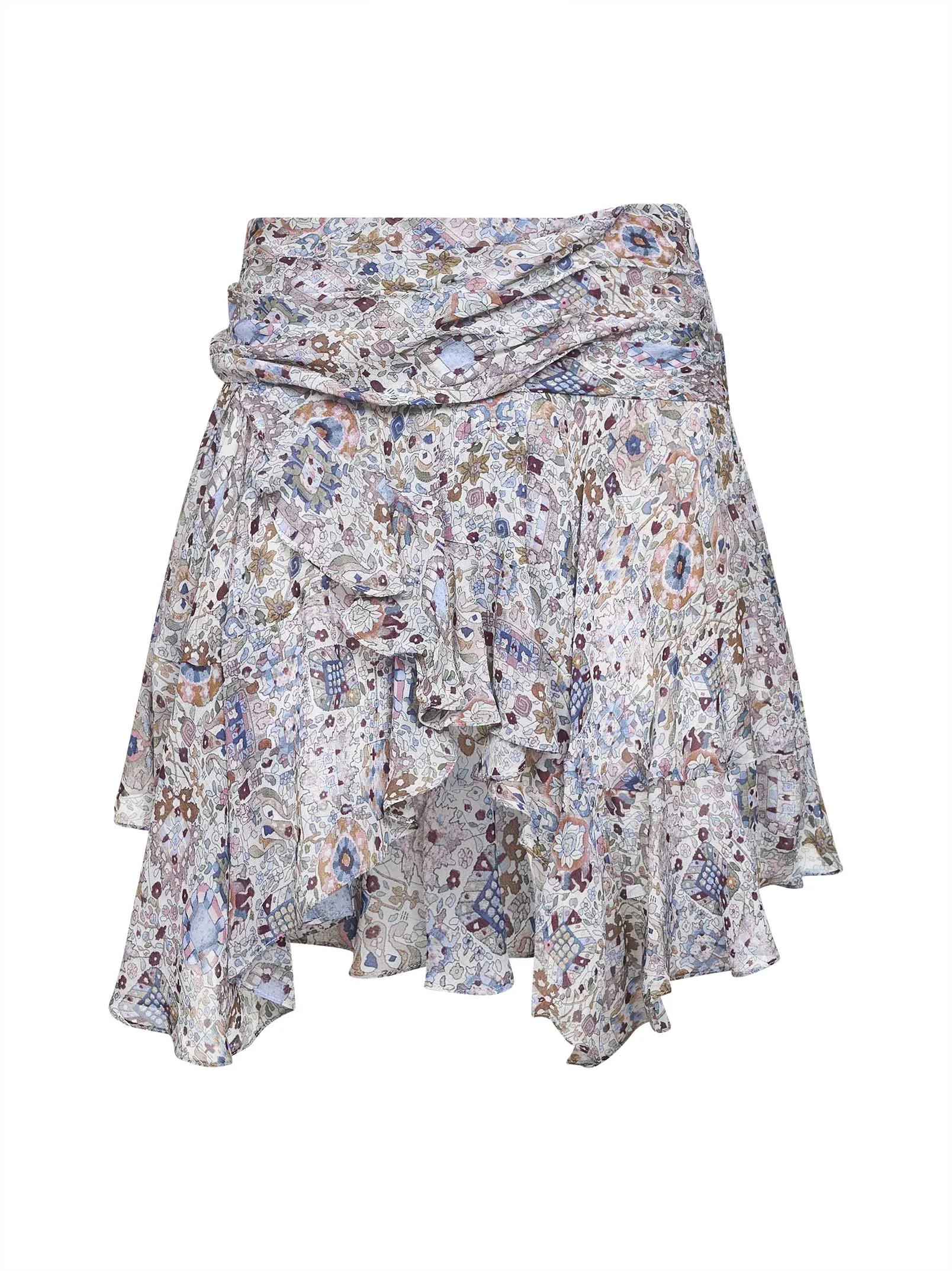Ecru Printed Georgette Miniskirt sold by Lord & Taylor