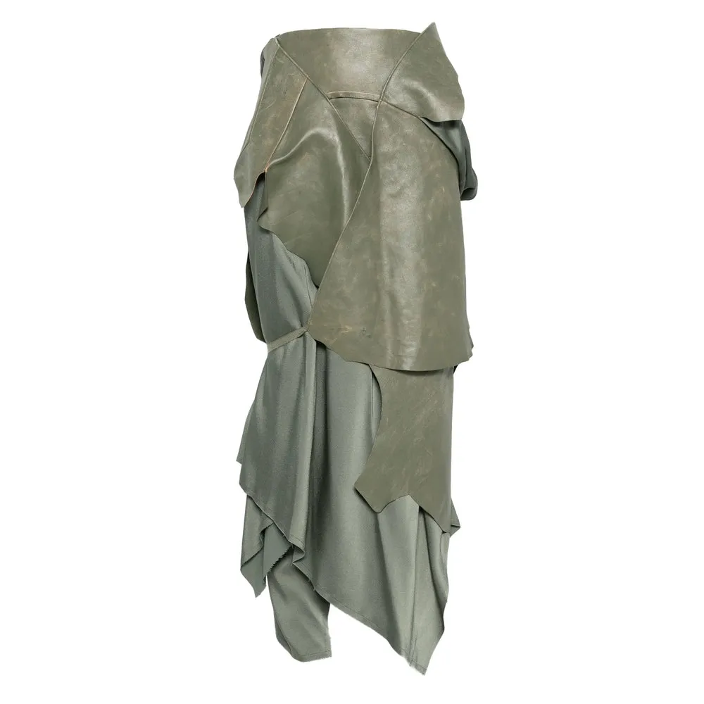 Green Layered Skirt with Asymmetric Hem sold by Lord & Taylor