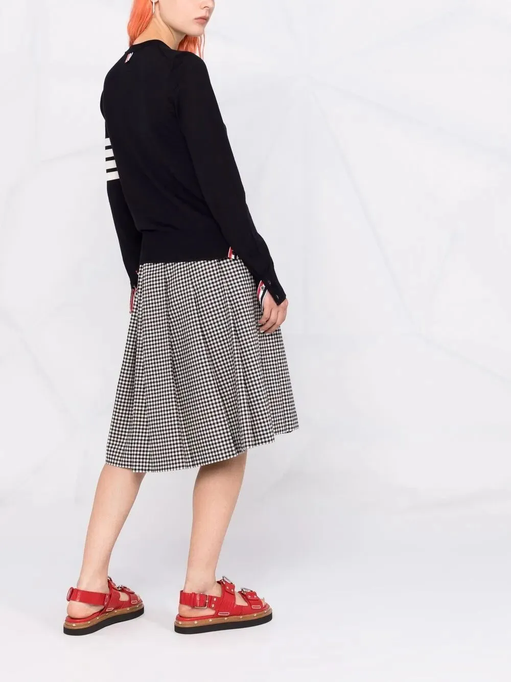 RELAXED FIT PULLOVER WITH 4 BAR IN FINE MERINO WOOL sold by Lord & Taylor product image thumbnail 3