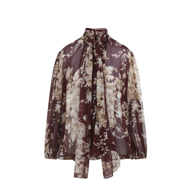 PRINTED SILK BLOUSE sold by Lord & Taylor