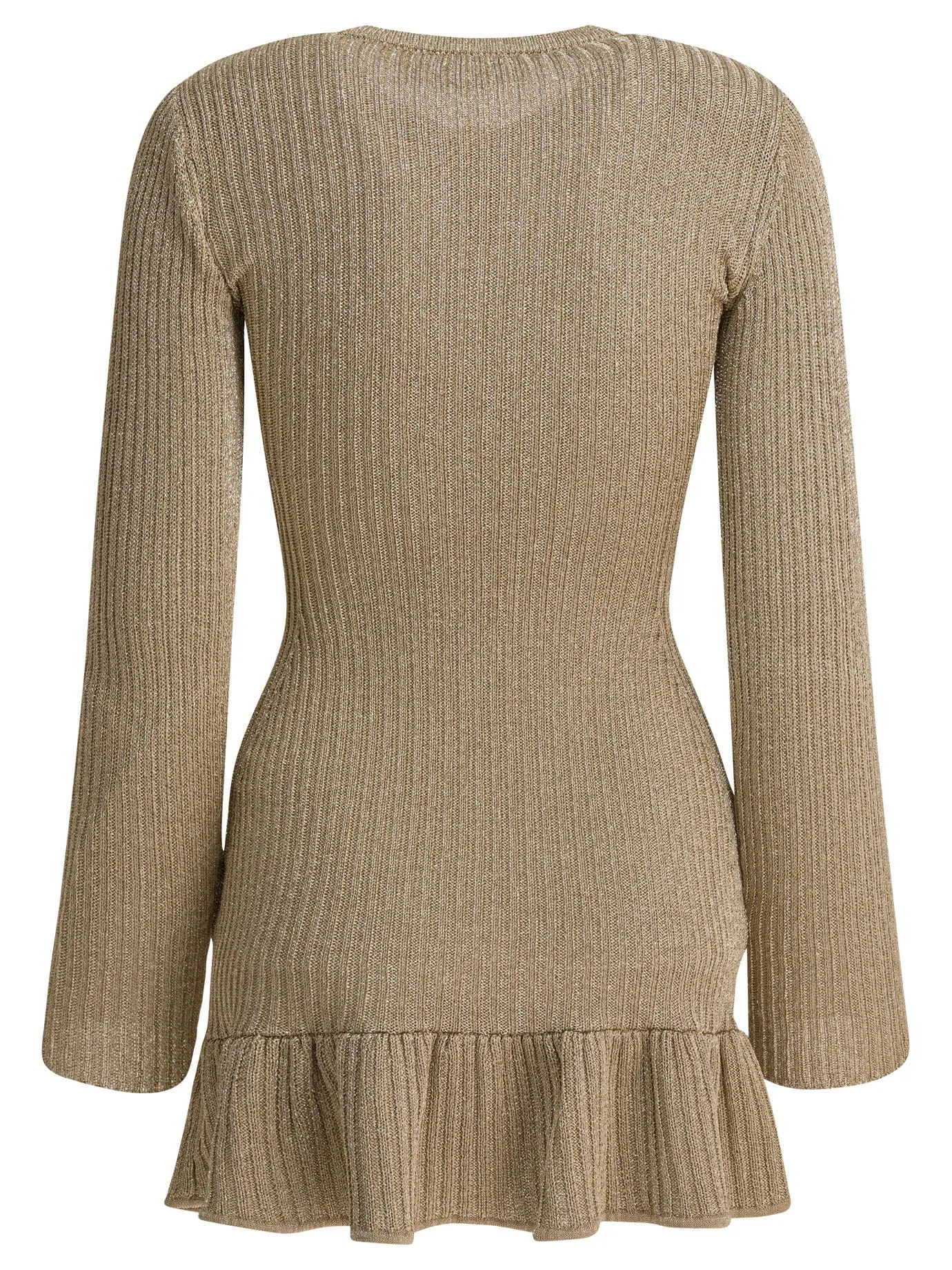 SELF-PORTRAIT GOLD LUREX KNIT MINI DRESS WITH JEWEL BUTTONS sold by Lord & Taylor product image thumbnail 2
