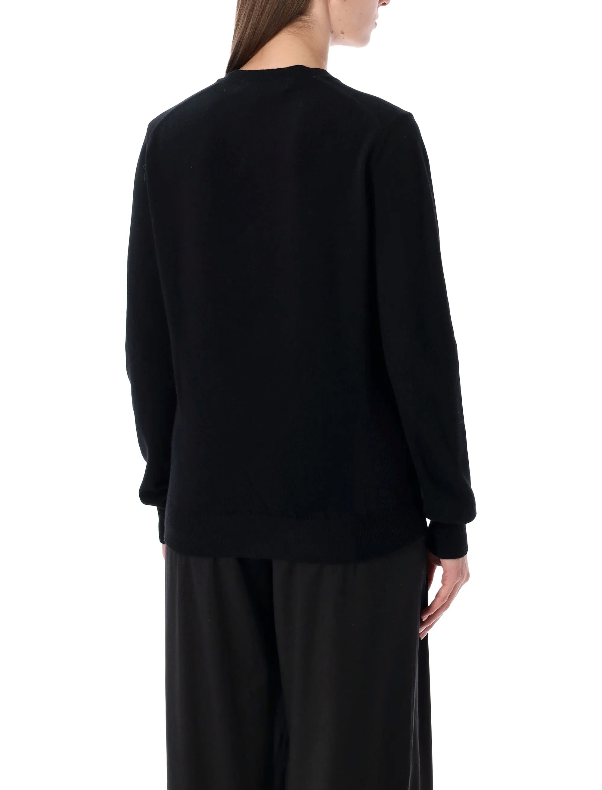 COMME DES GARÇONS PLAY WOOL CARDIGAN WITH RED CRYSTAL HEART sold by Lord & Taylor product image thumbnail 2