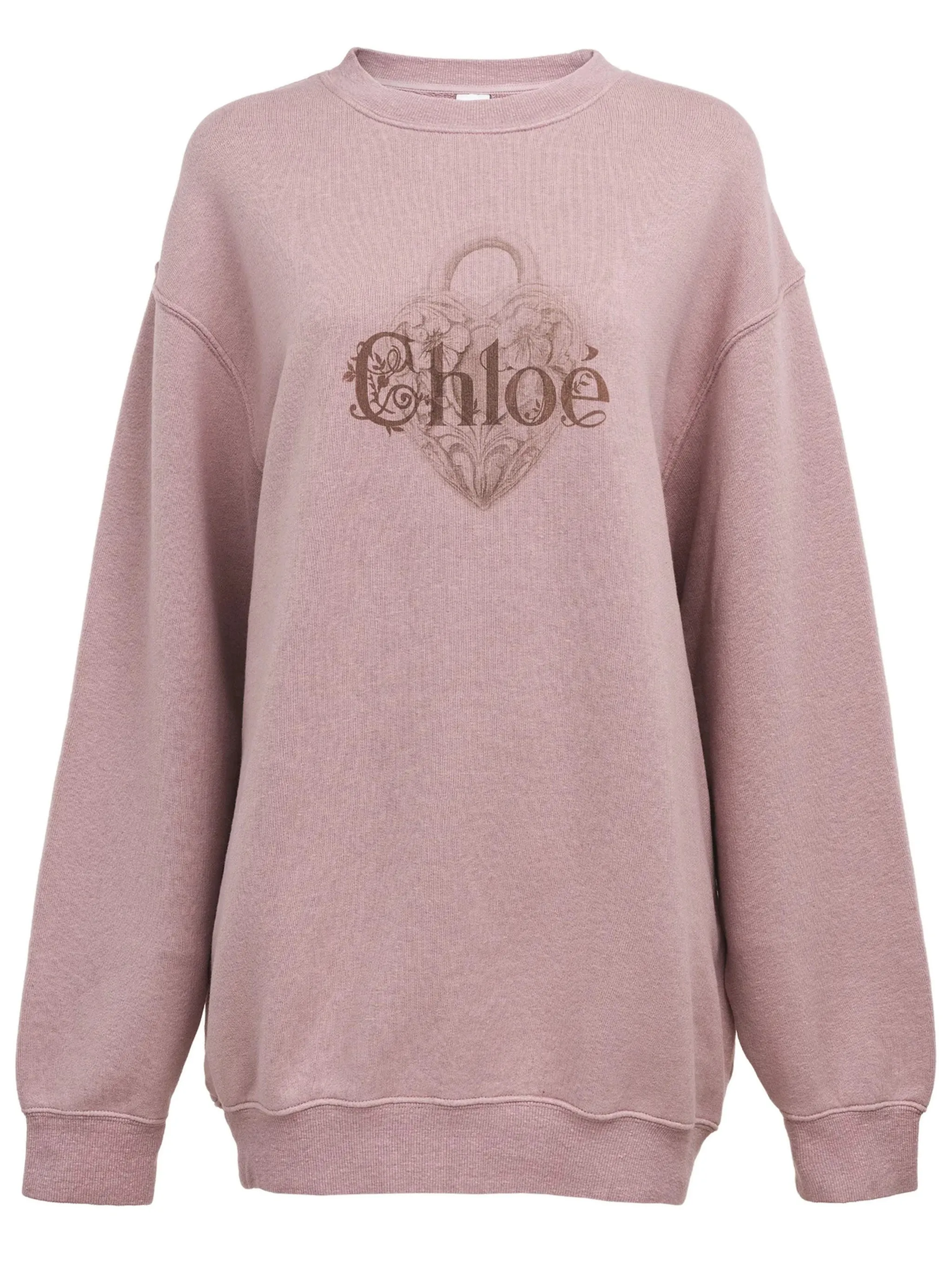 CHLOÉ PINK CHINÉ FLEECE OVERSIZED SWEATSHIRT sold by Lord & Taylor