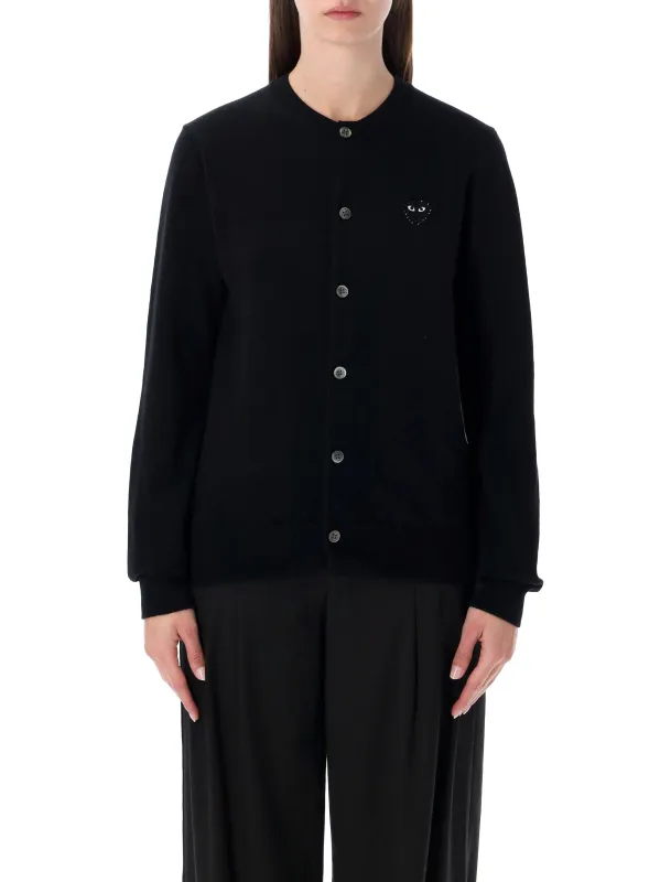COMME DES GARÇONS PLAY WOOL CARDIGAN WITH CRYSTAL HEART made by Comme des Garcons PLAY