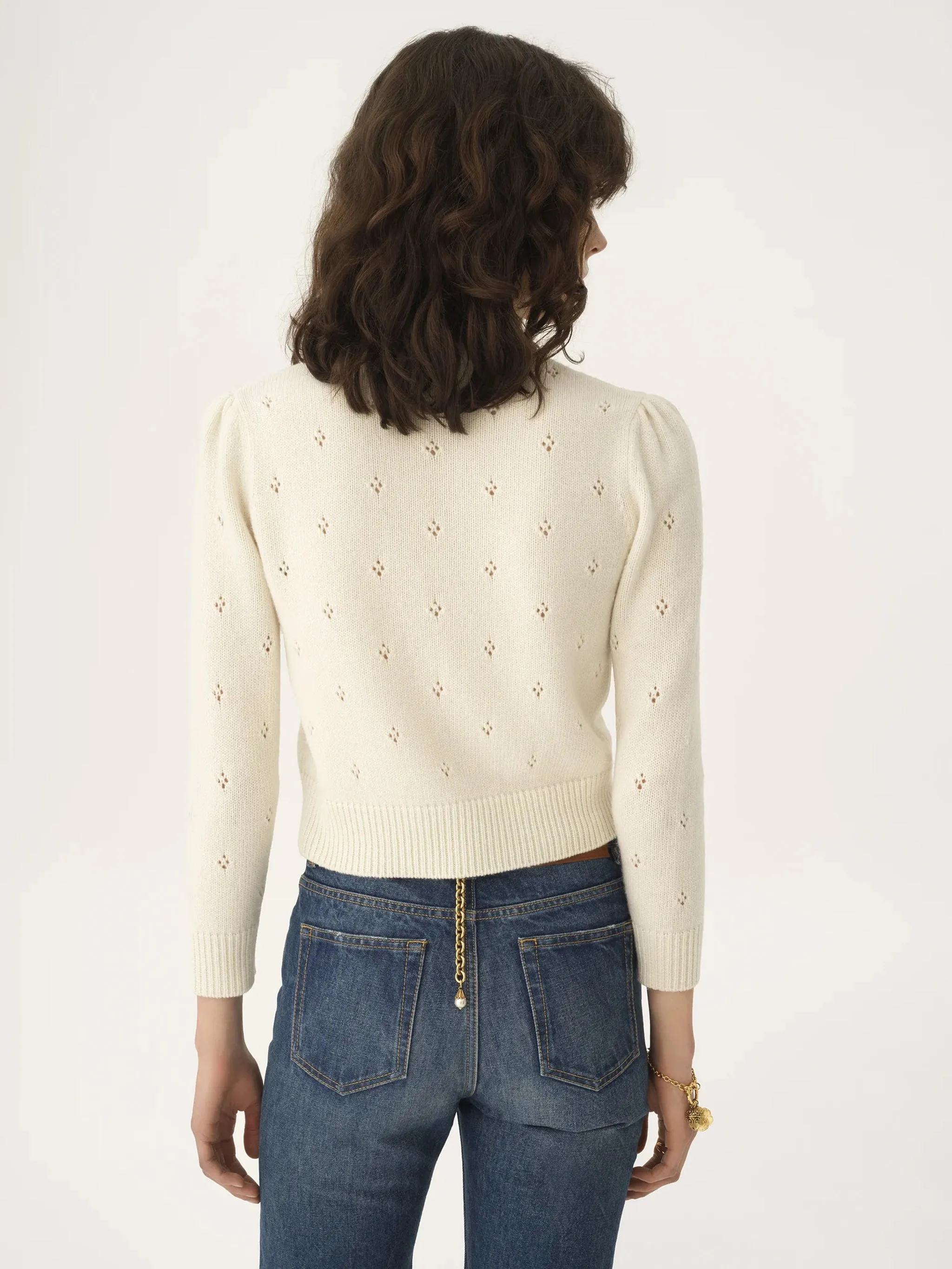 CHLOÉ PERFORATED WOOL AND CASHMERE KNIT SWEATER sold by Lord & Taylor product image thumbnail 4