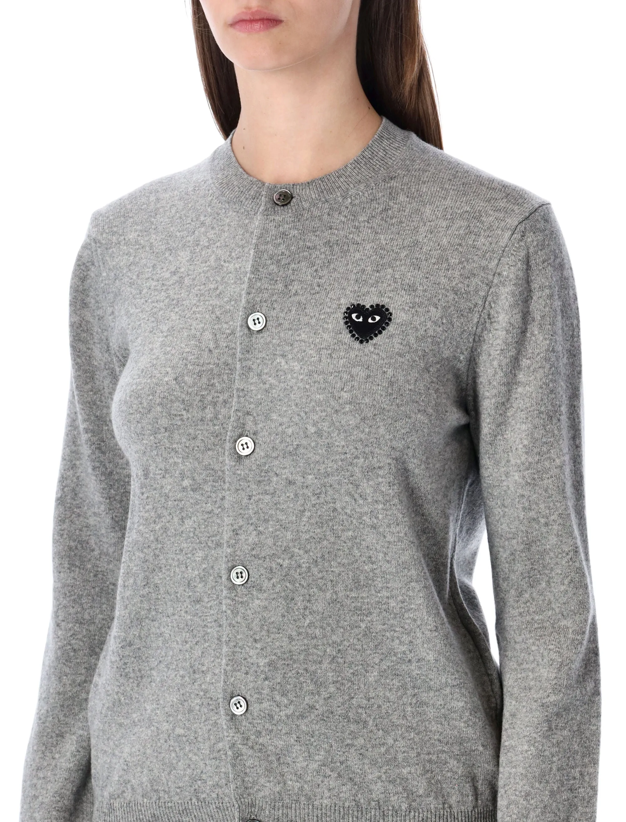 COMME DES GARÇONS PLAY WOOL CARDIGAN WITH CRYSTAL HEART sold by Lord & Taylor product image thumbnail 3