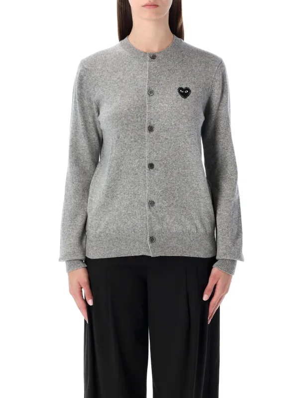 COMME DES GARÇONS PLAY WOOL CARDIGAN WITH CRYSTAL HEART sold by Lord & Taylor